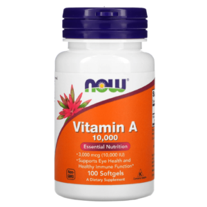 now foods vitamin A 10000 iu 100 softgels